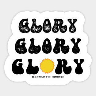 Glory of God Retro 70s Christian Bible Verse Design Sticker